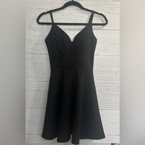 B. Smart Black Fit & Flare Dress Size 3 Spaghetti Strap Mini Cocktail